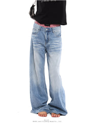 Unisex Wide-Leg Straight-Leg Jeans