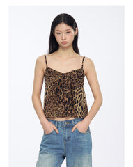 Women's Vintage Leopard Print Tube Top