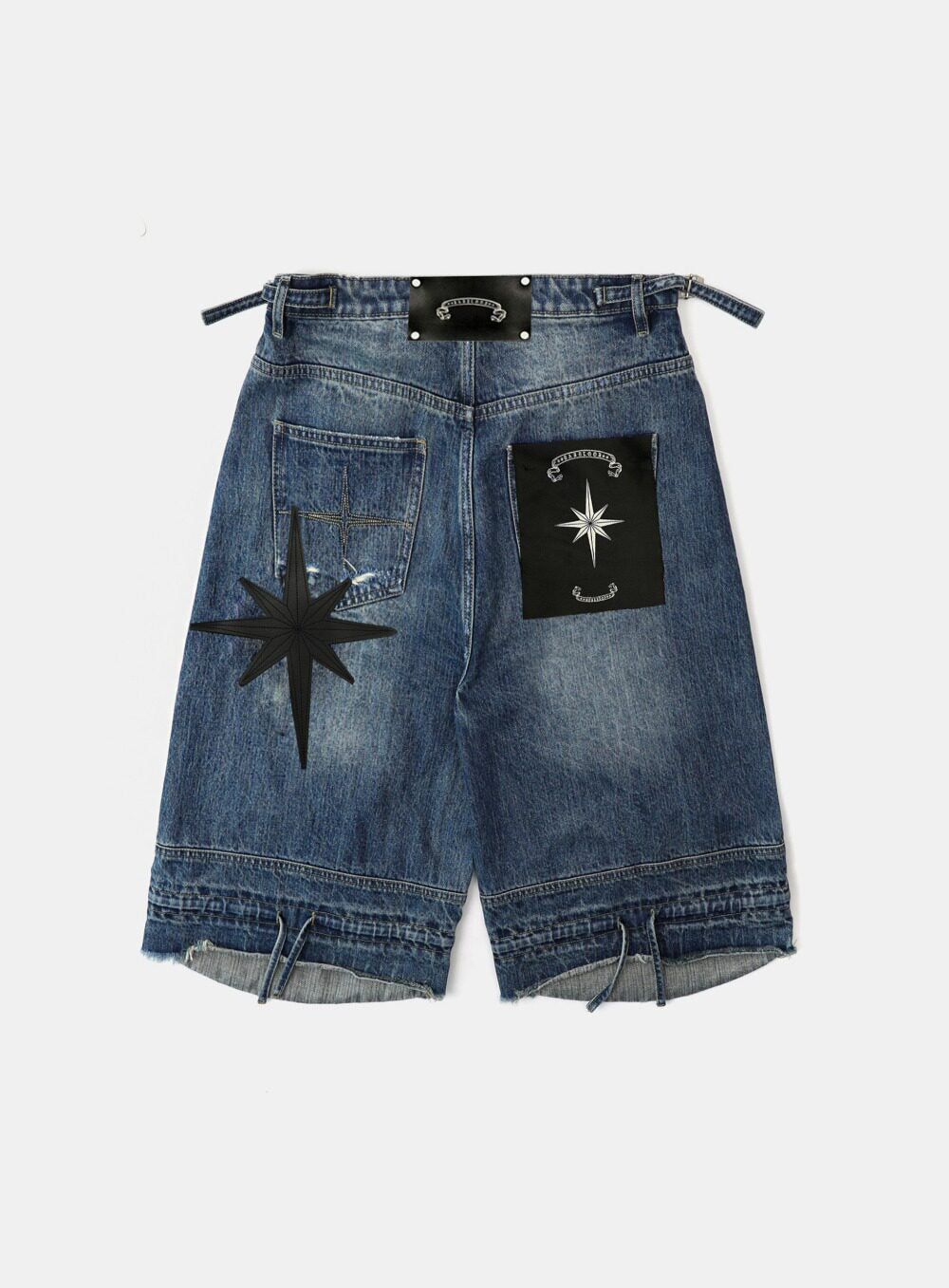 Badblood Women's Vintage Washed Distressed Cropped Straight-Leg Jeans