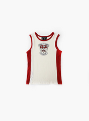 Badblood Women's Vintage Contrast Trim Graphic Tank Top