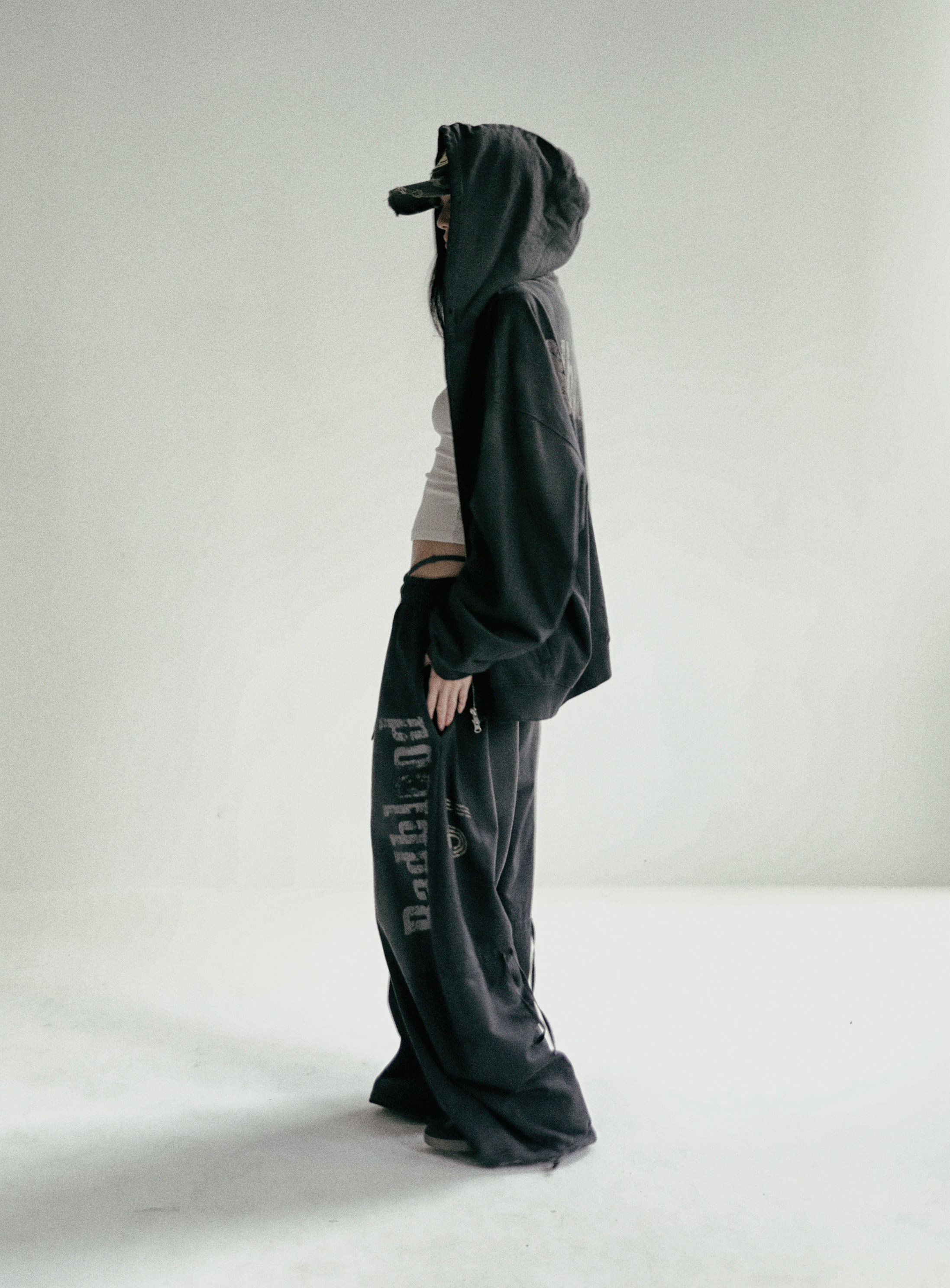Badblood Vintage Washed Zip-Up Hoodie & Sweatpants Set