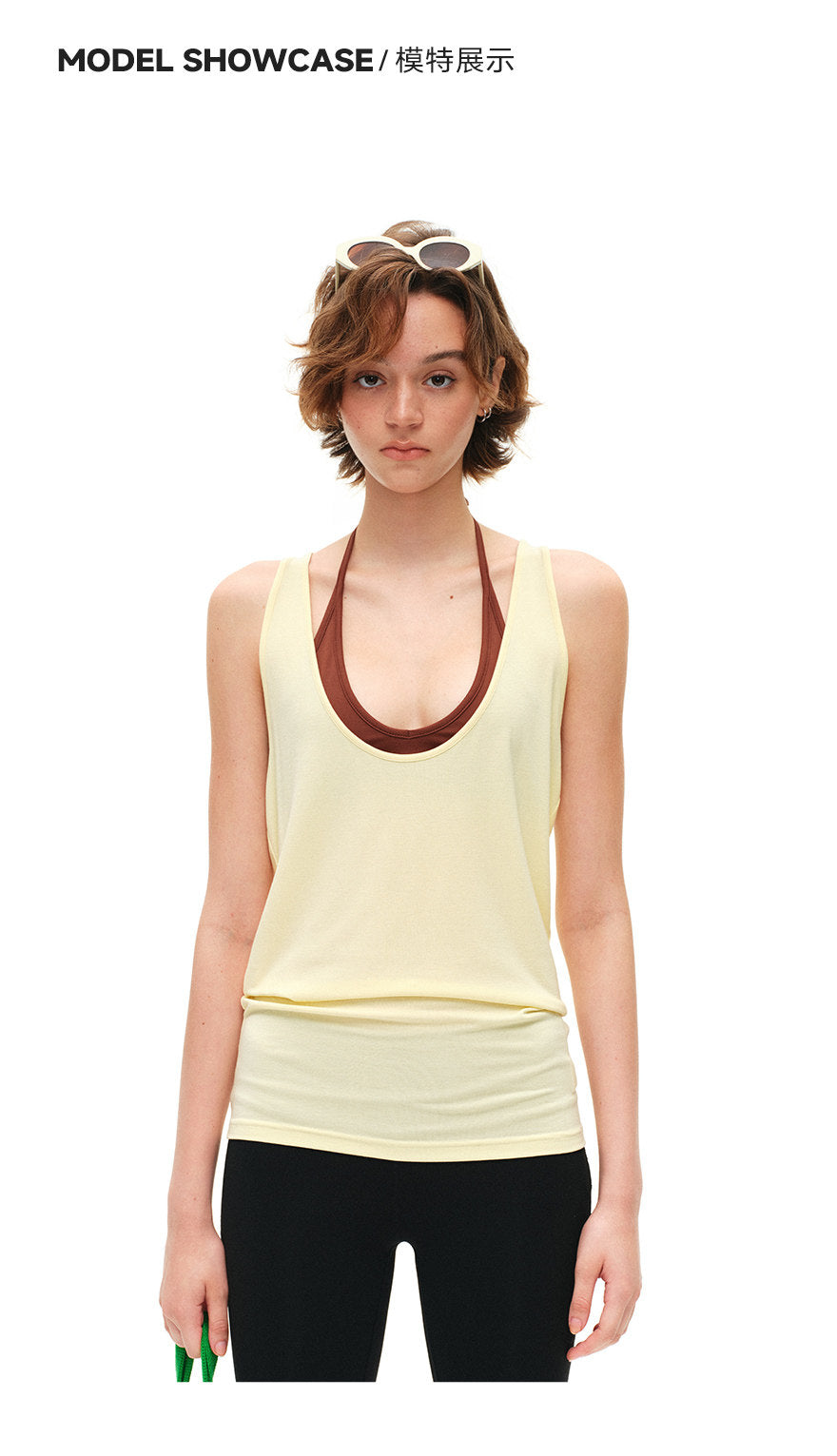 Women's Halter Neck Open Back Ribbed Tank Top