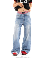 Unisex Wide-Leg Straight-Leg Jeans
