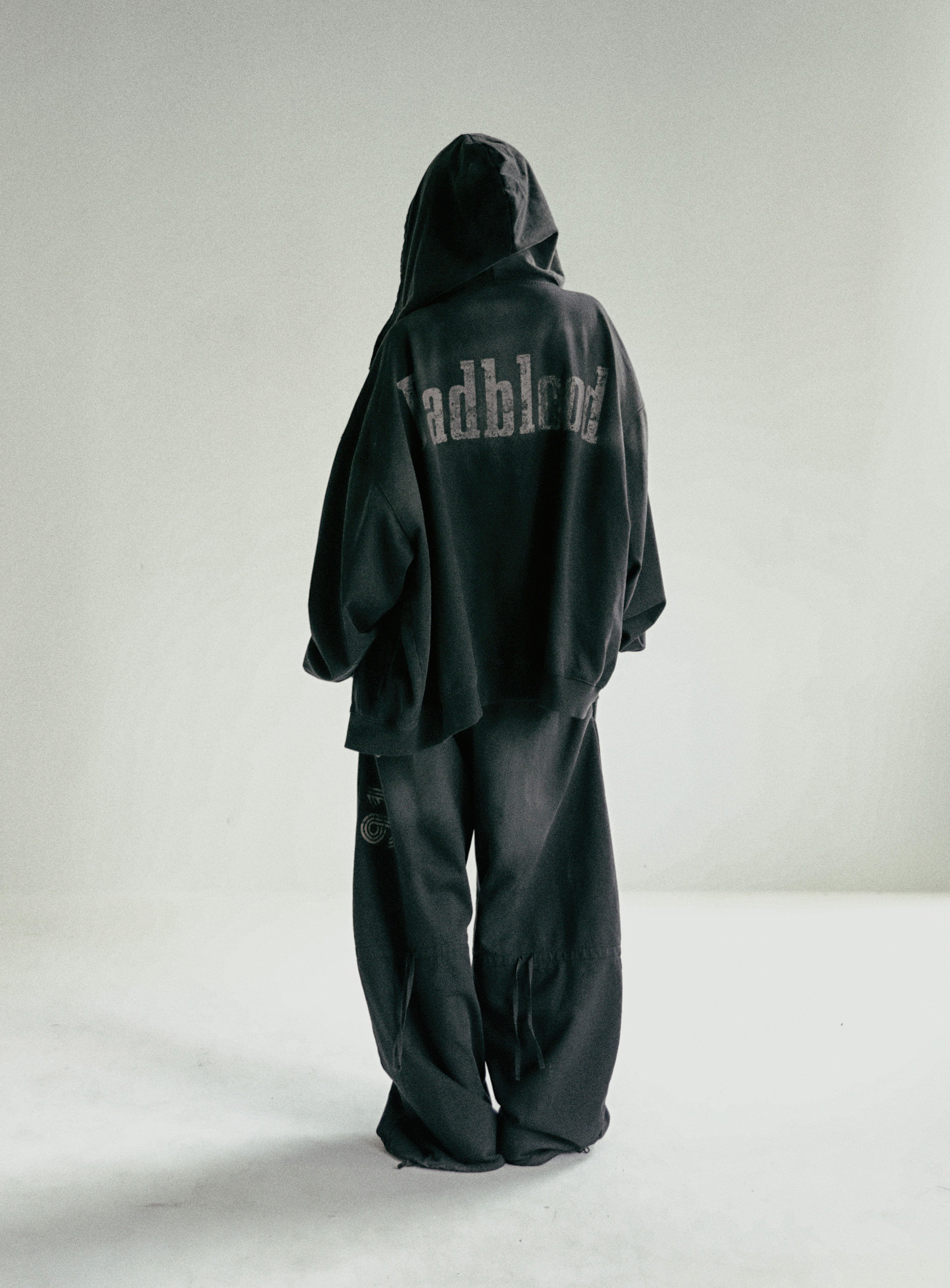 Badblood Vintage Washed Zip-Up Hoodie & Sweatpants Set