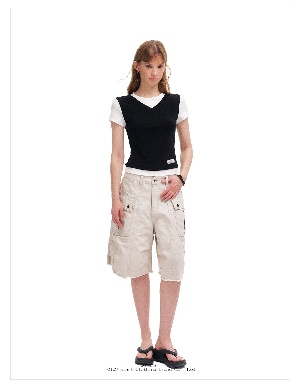 Women's TENCEL™ Lyocell Layered Color Block Slim Fit T-Shirt
