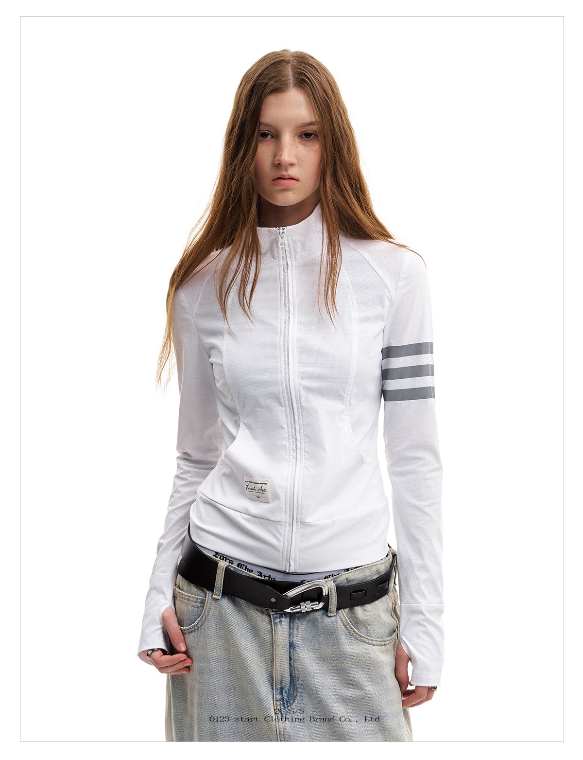 Women's Vintage Striped Zip-Up Sun Protection Jacket