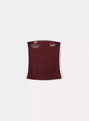 Badblood Women's Vintage Striped Strapless Slim Fit Tube Top