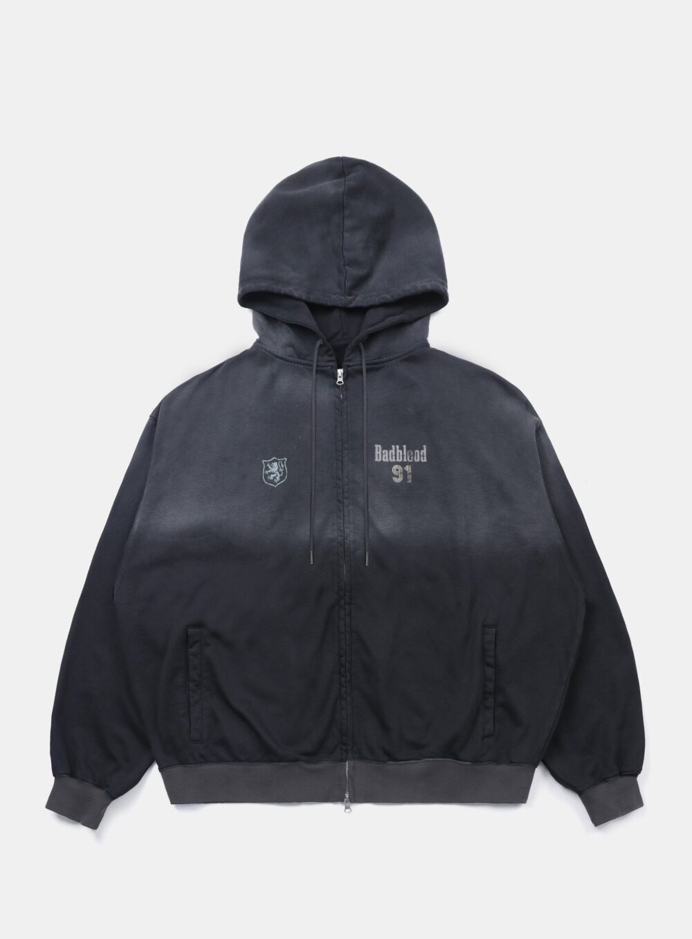 Badblood Vintage Washed Zip-Up Hoodie & Sweatpants Set