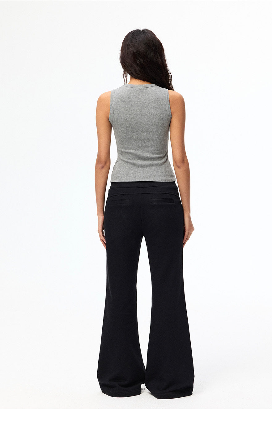 Women's Slim Fit Crew Neck Sleeveless Tank Top