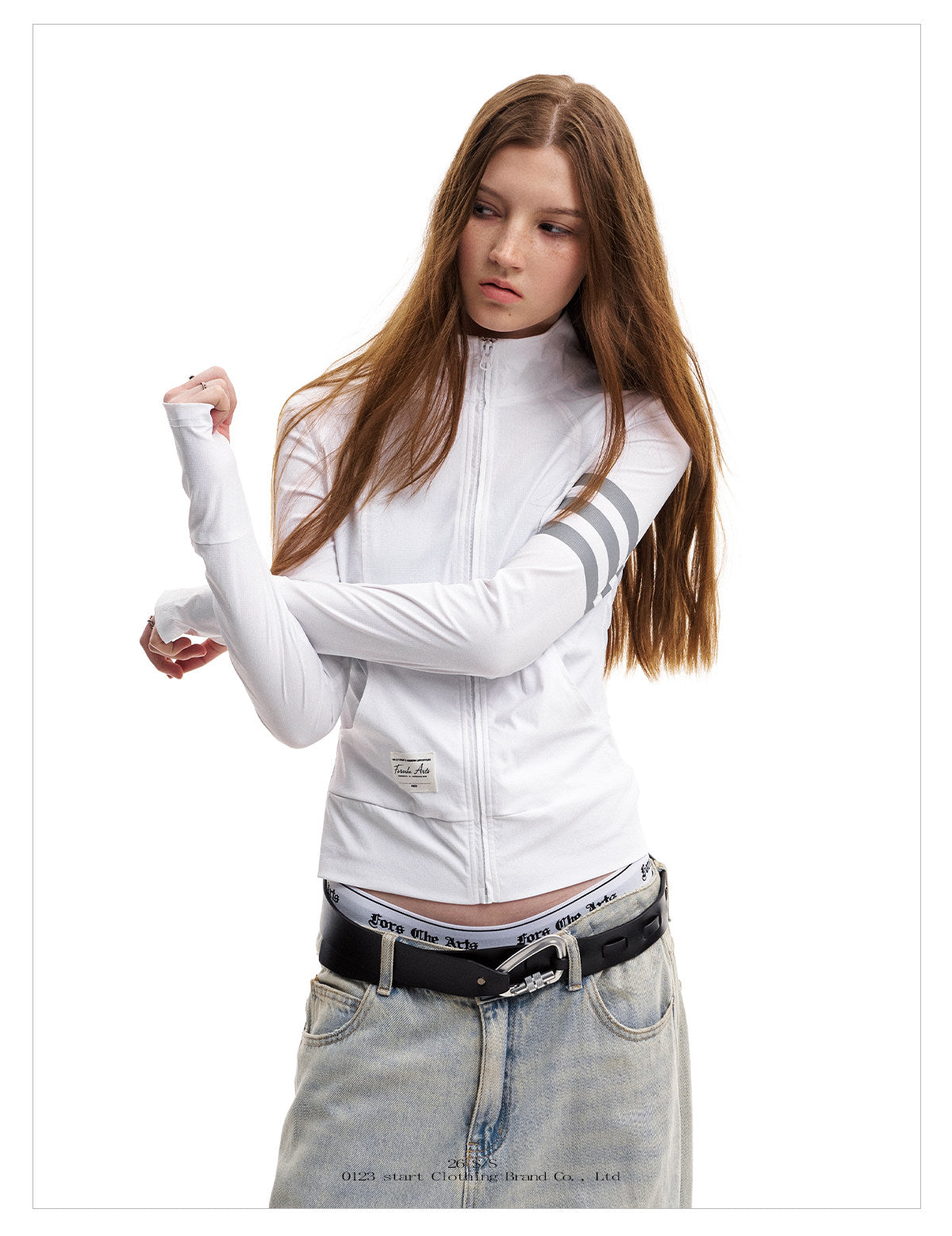 Women's Vintage Striped Zip-Up Sun Protection Jacket