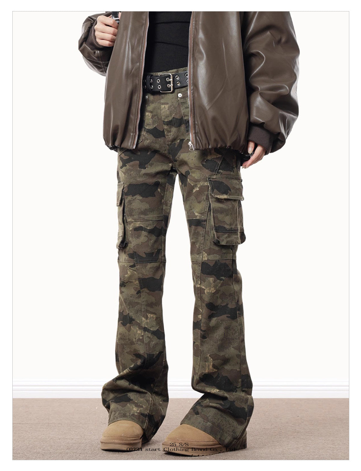 Unisex Vintage Camo Multi-Pocket Cargo Pants