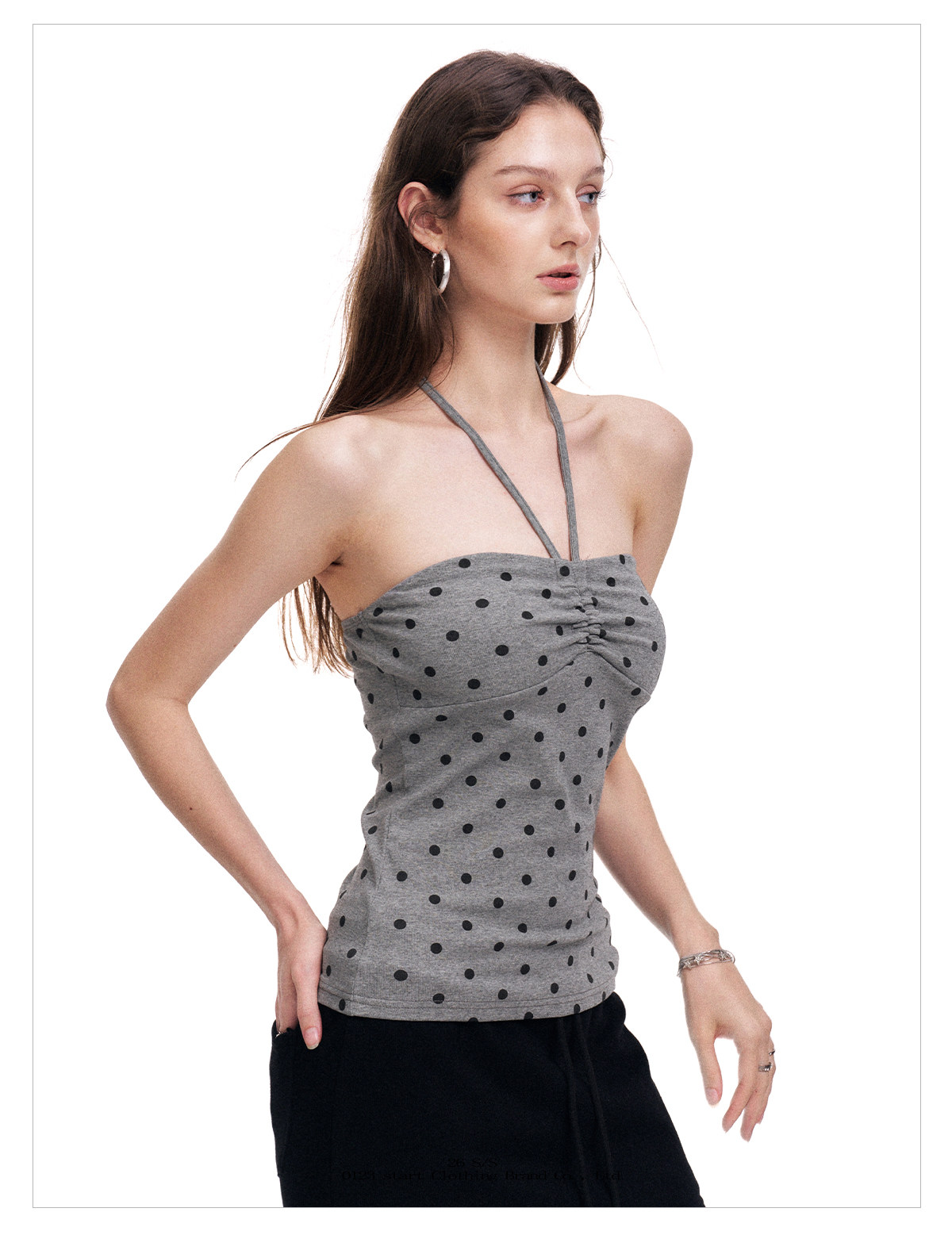 Badblood Women's Vintage Polka Dot Halter Cami Top