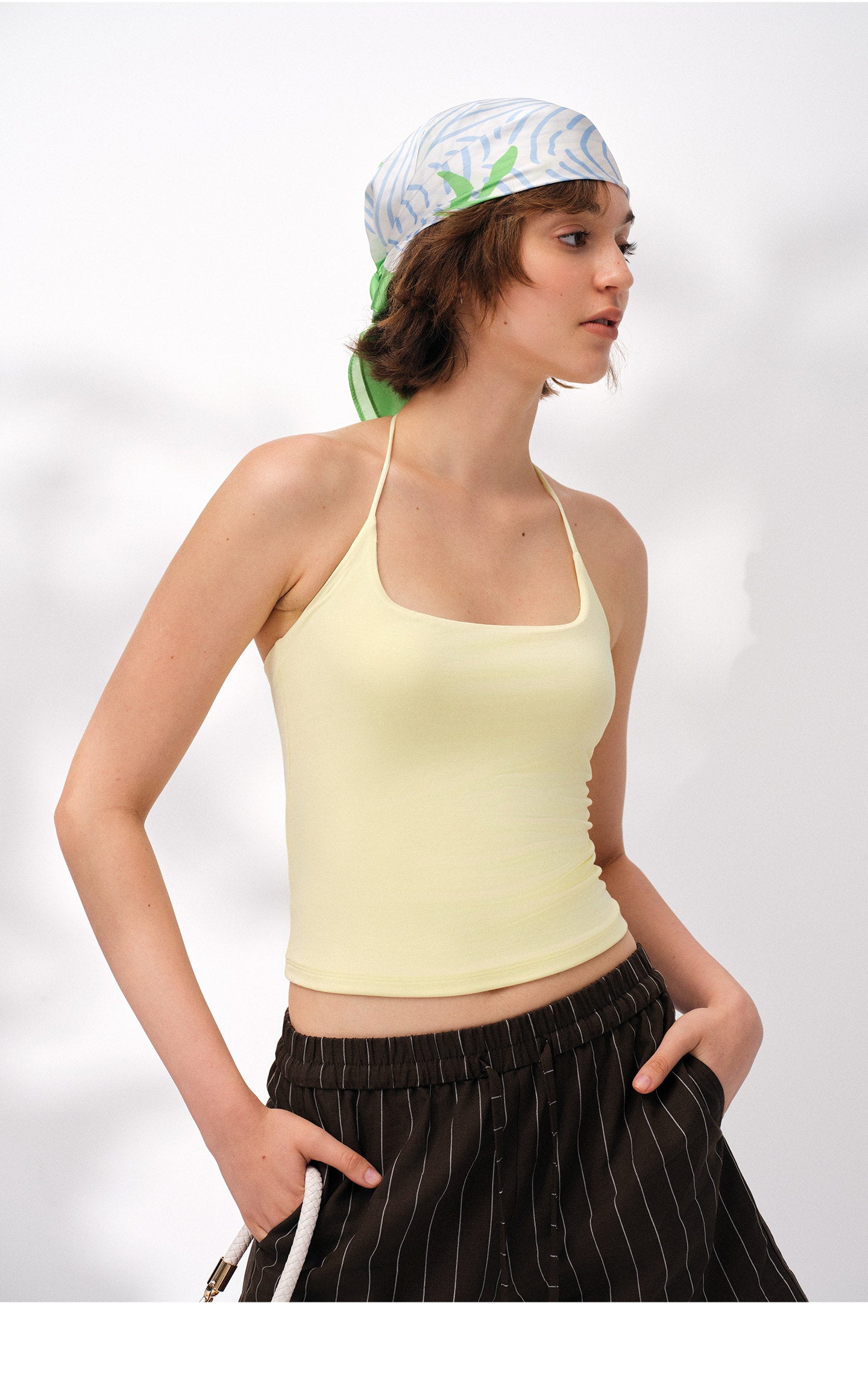 Our Stage 91% Modal Skin friendly Comfortable High Elasticity Neck Strap Square Concealed Breast Neck Slimming Strap