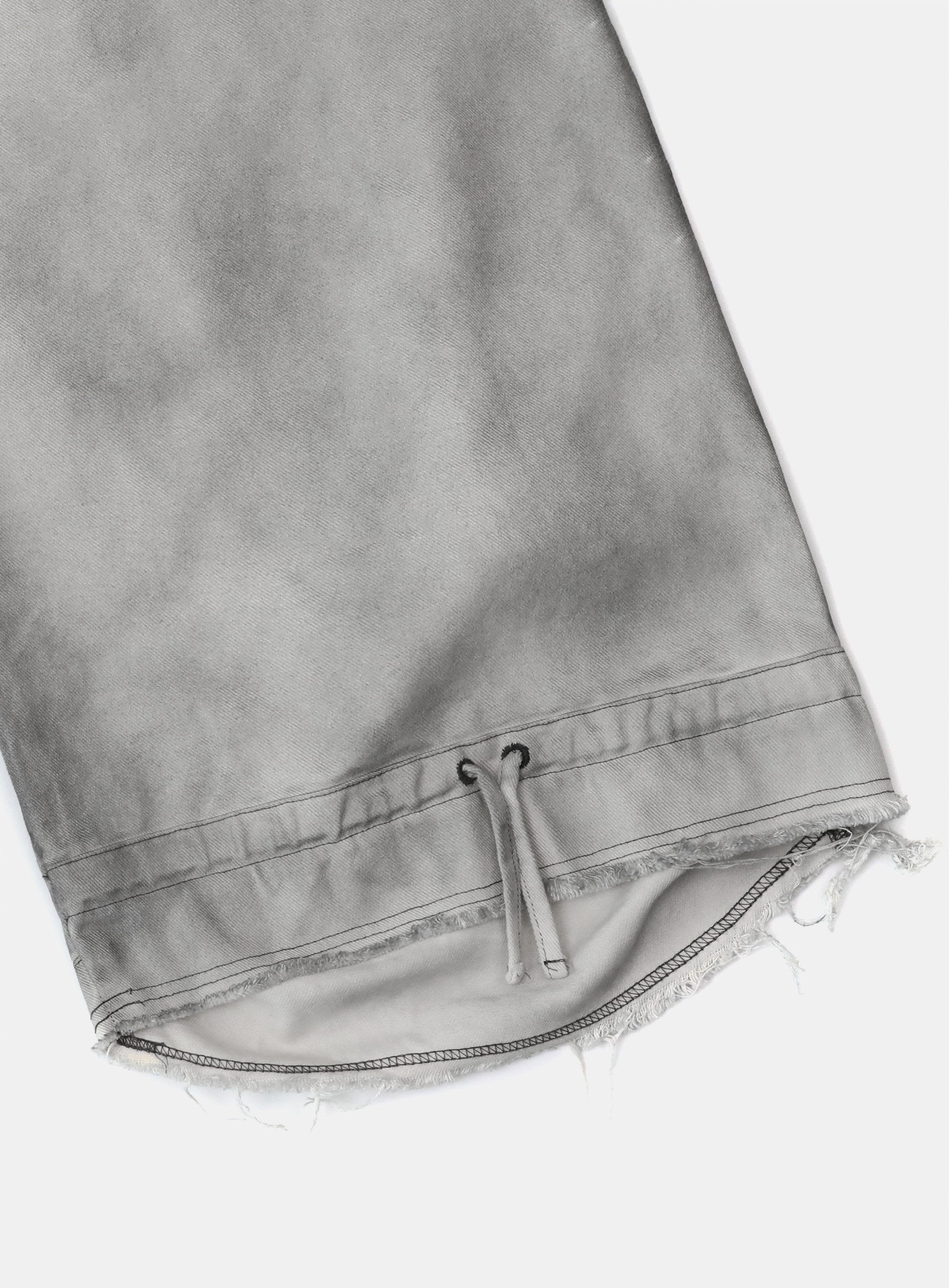 Badblood Women's Vintage Washed Dirty Wash Wide-Leg Cropped Jeans
