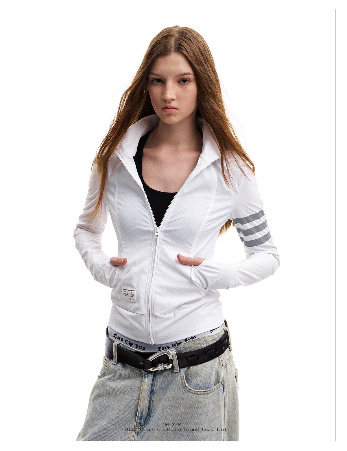 Women's Vintage Striped Zip-Up Sun Protection Jacket