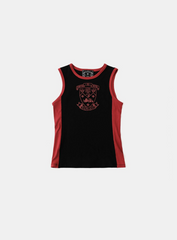 Badblood Women's Vintage Contrast Trim Graphic Tank Top
