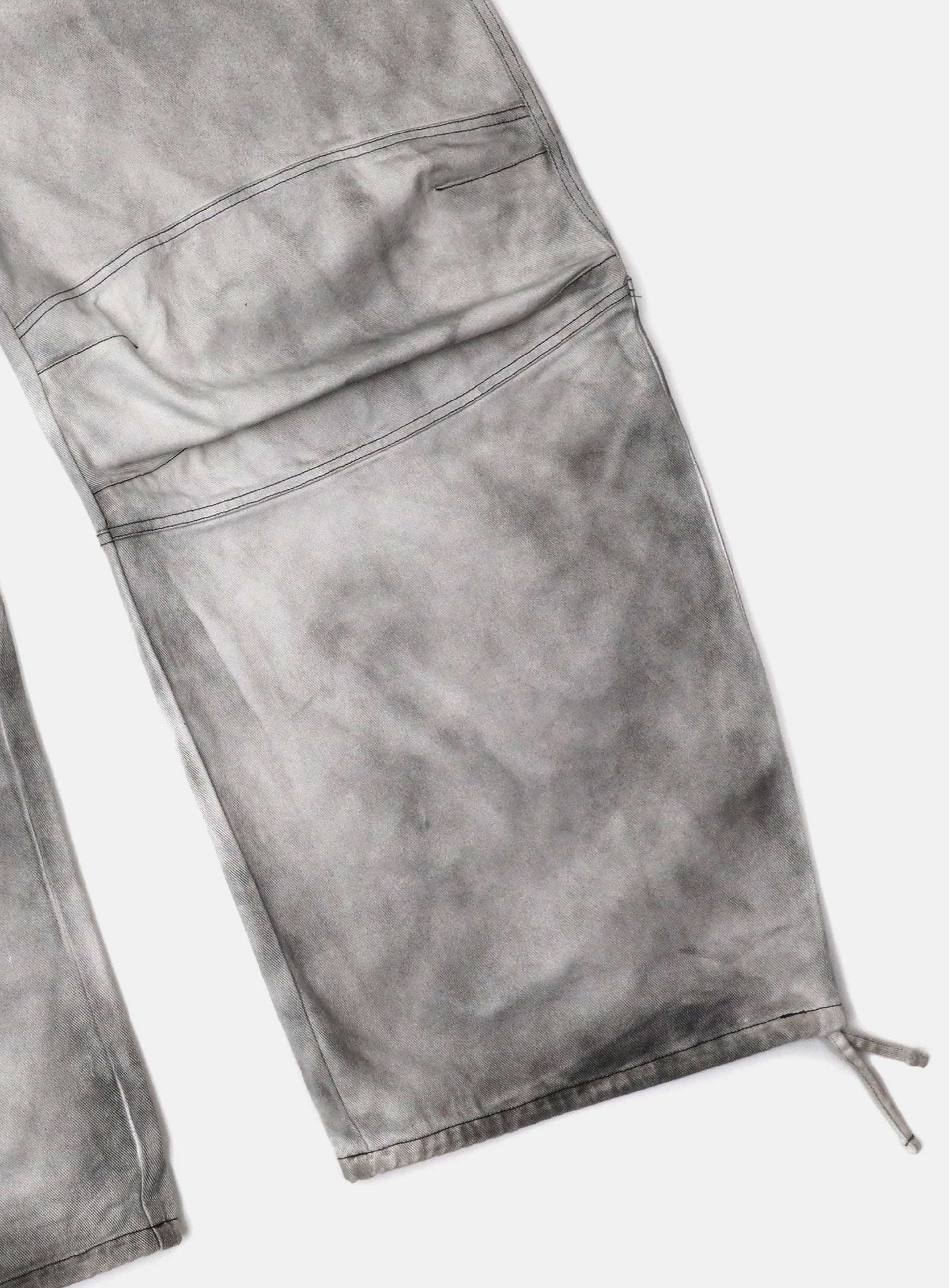 Badblood Women's Vintage Dirty Wash Curved Wide-Leg Jeans