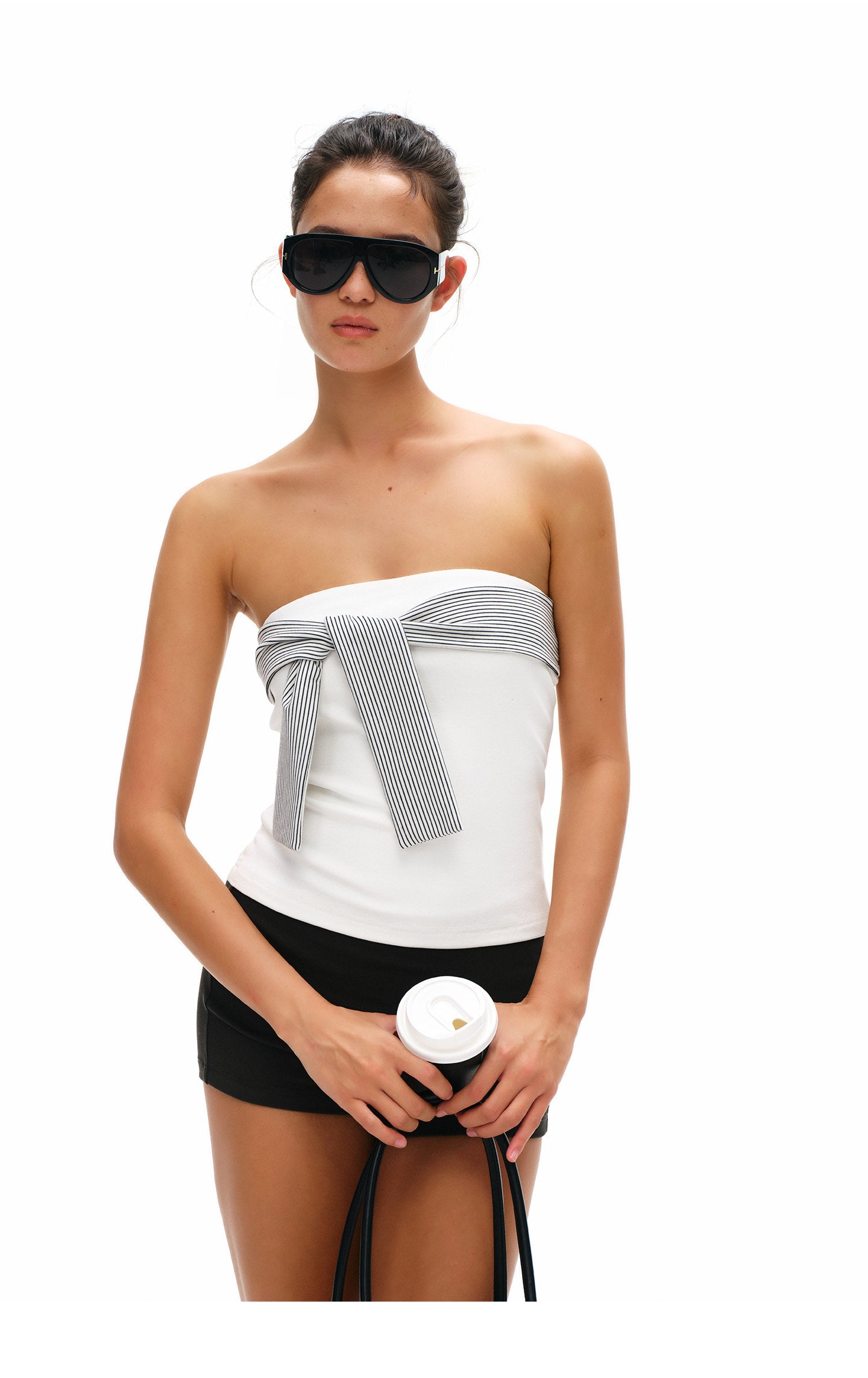 Women's TENCEL™ Lyocell Striped Strapless Tube Top