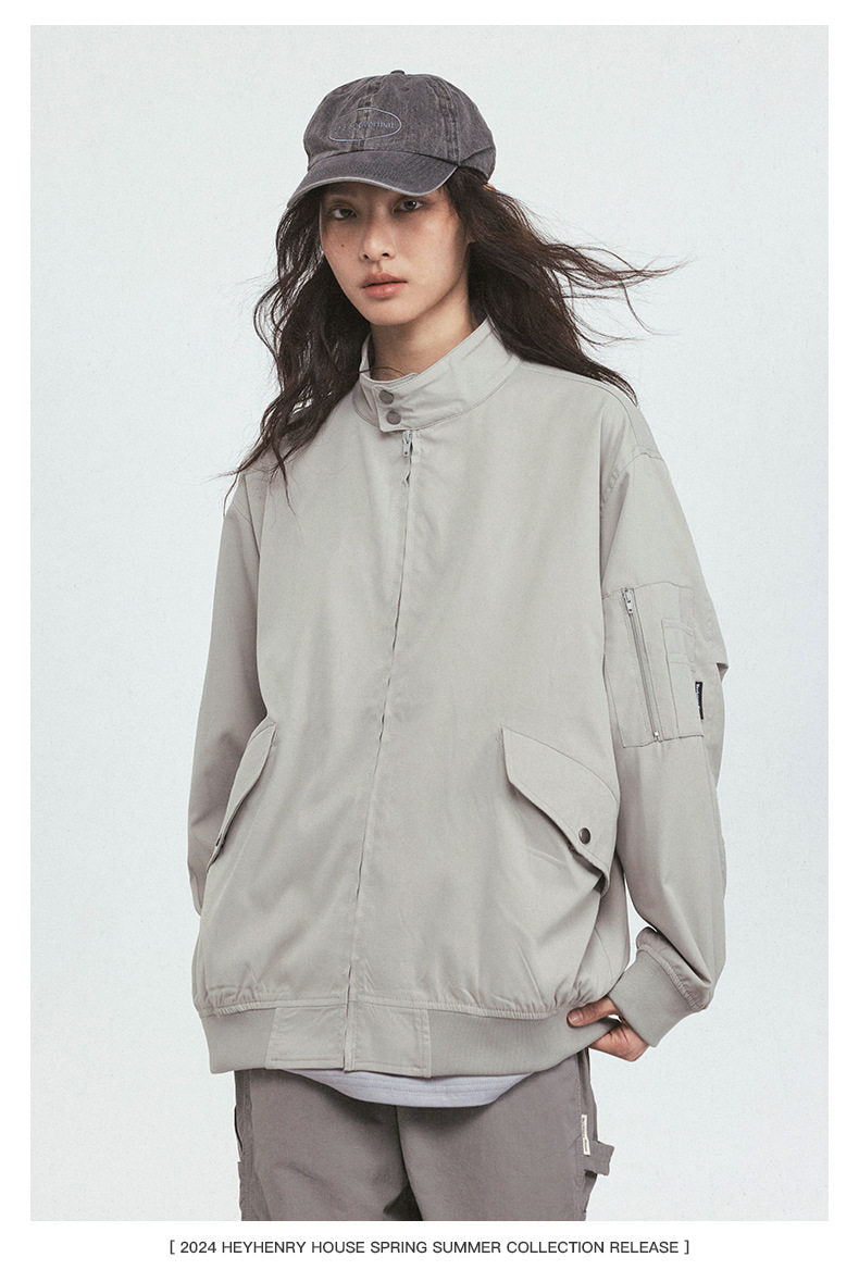 HeyHenry Stand Collar Utility Jacket