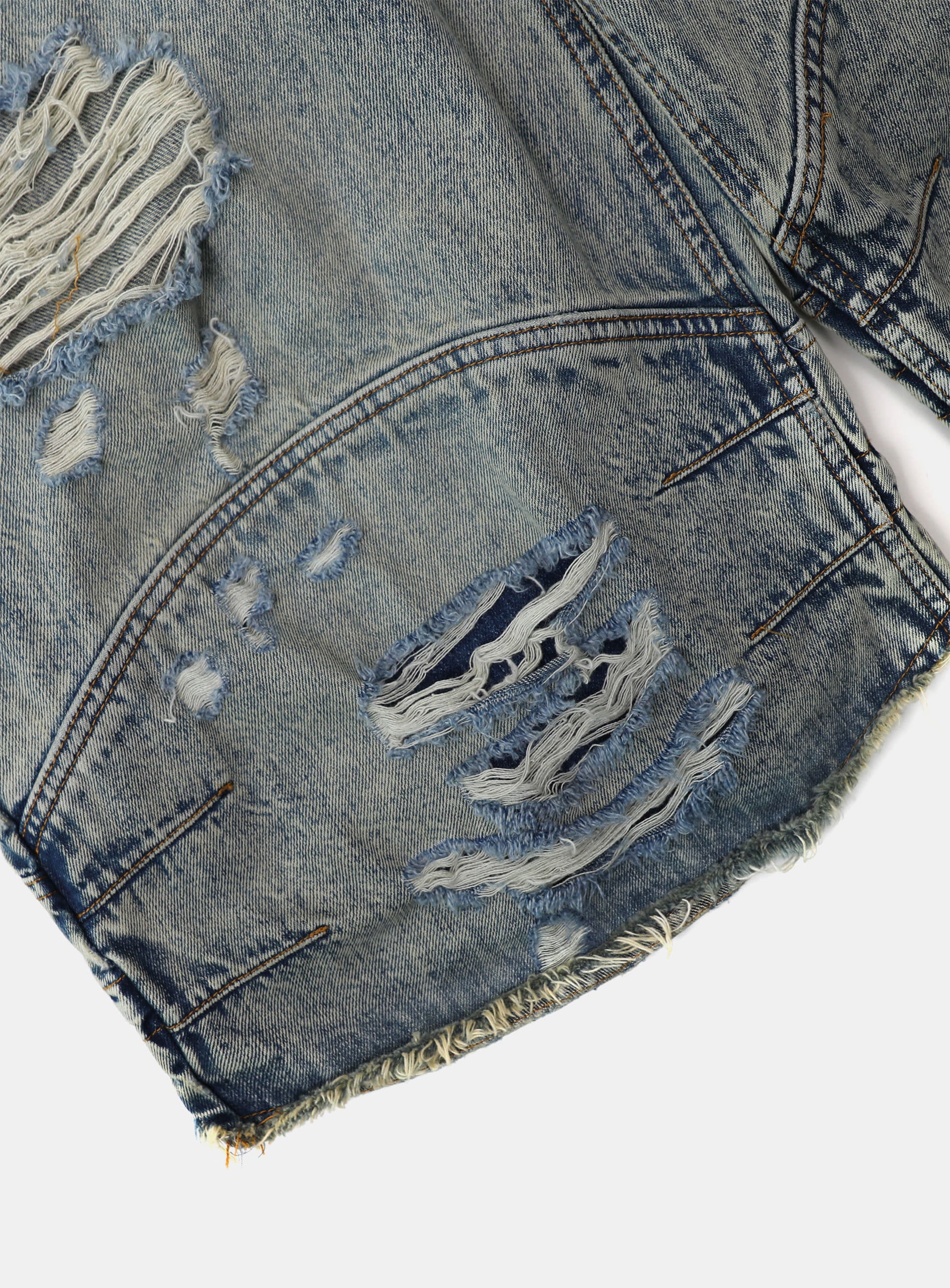 Badblood Women's Vintage Washed Distressed Cropped Straight-Leg Jeans