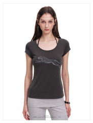 Leopard Print Slim Fit Tee