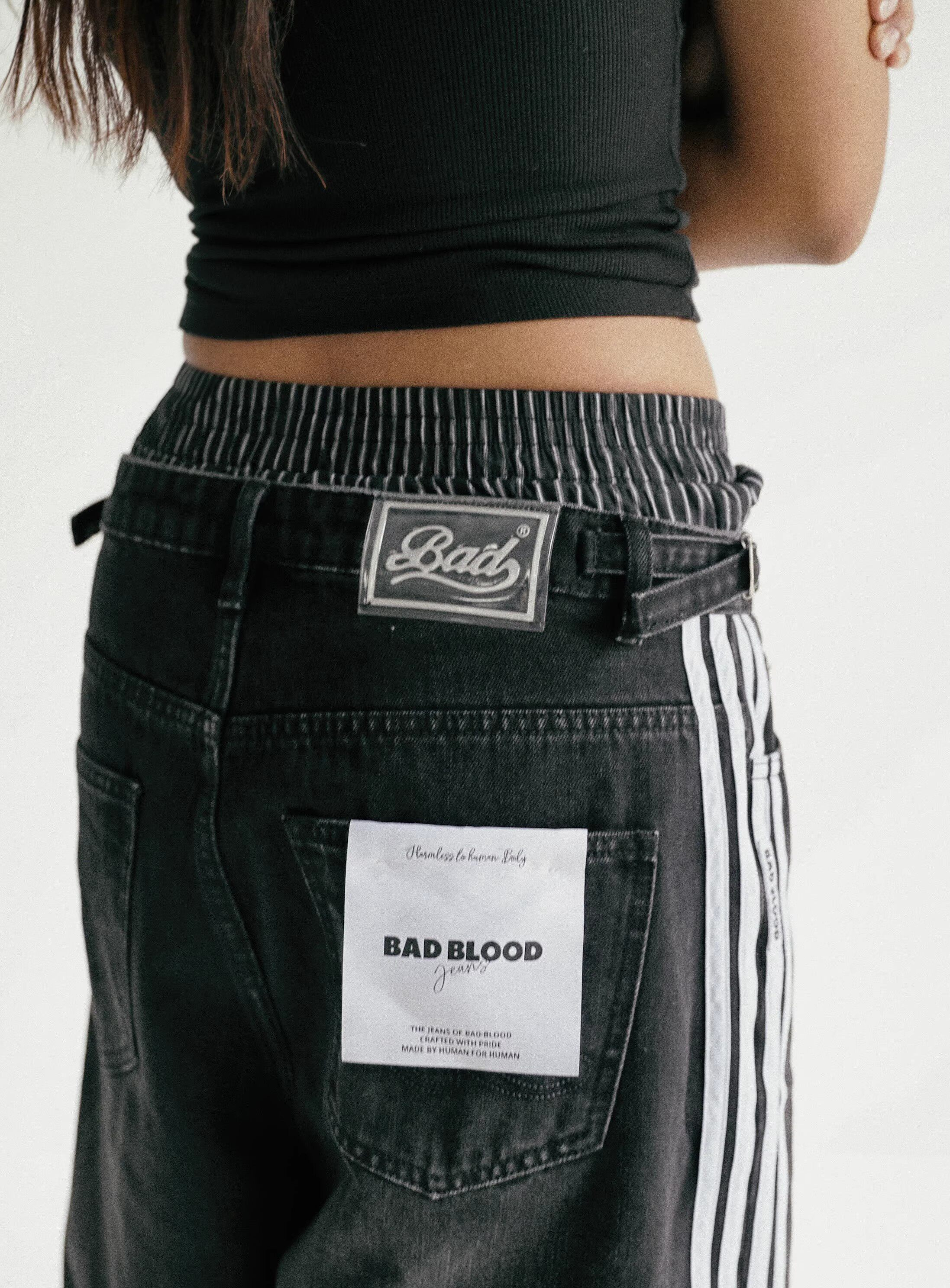 Badblood Women's High-Rise Wide-Leg Denim Bermuda Shorts