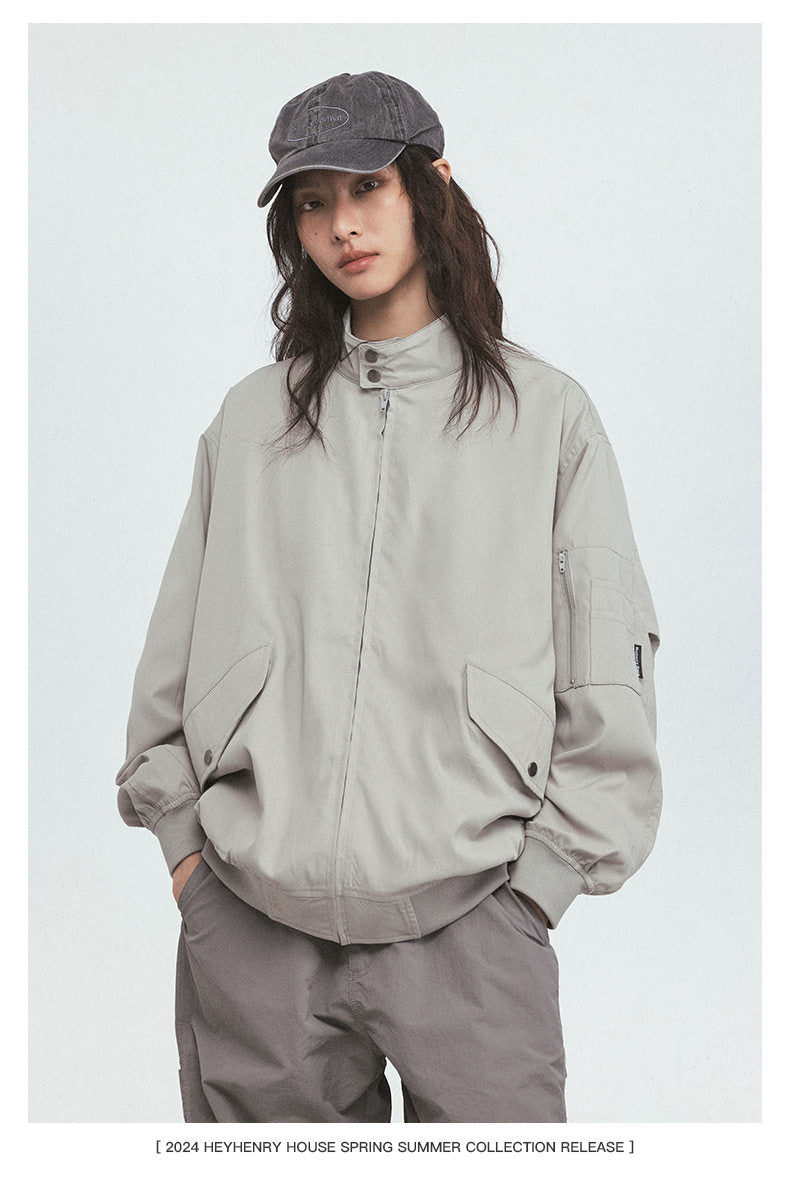 HeyHenry Stand Collar Utility Jacket
