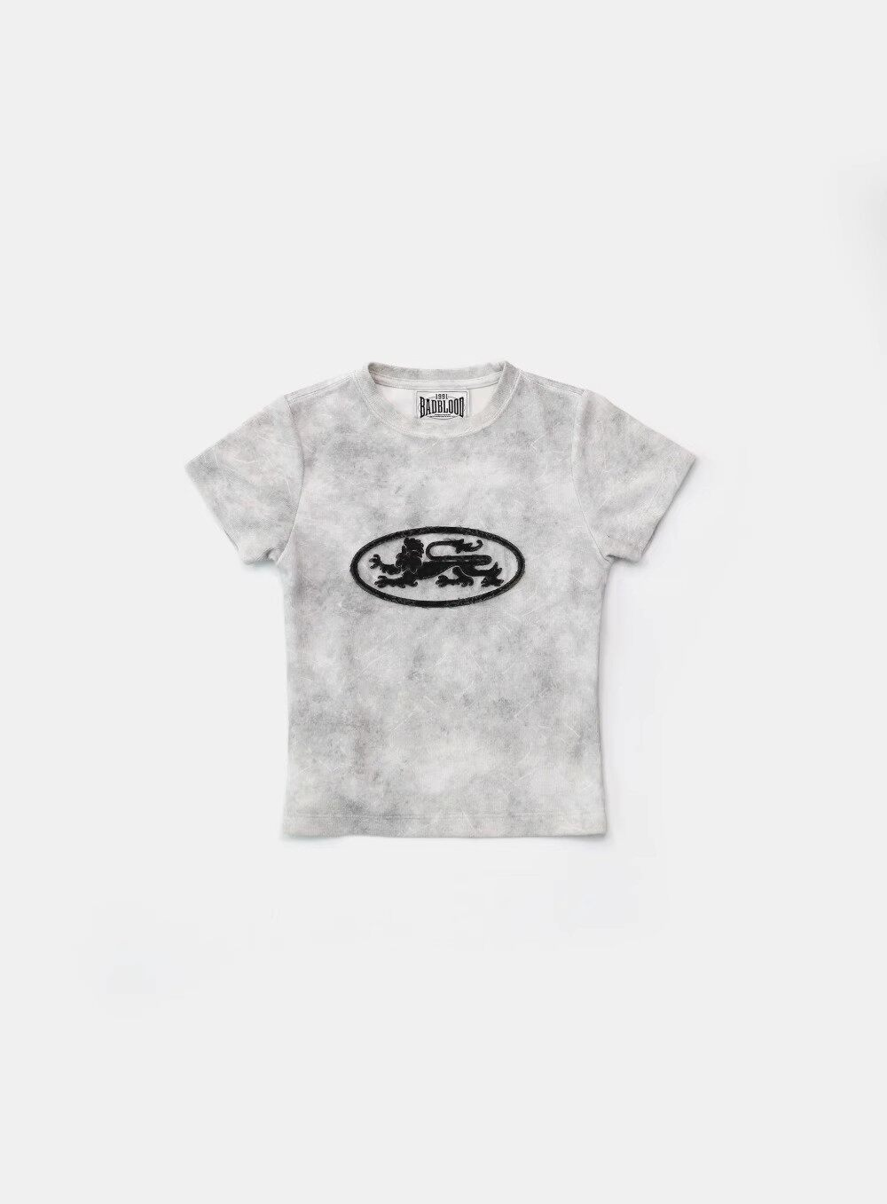 Badblood Women's Vintage Washed Embroidered Cropped T-Shirt