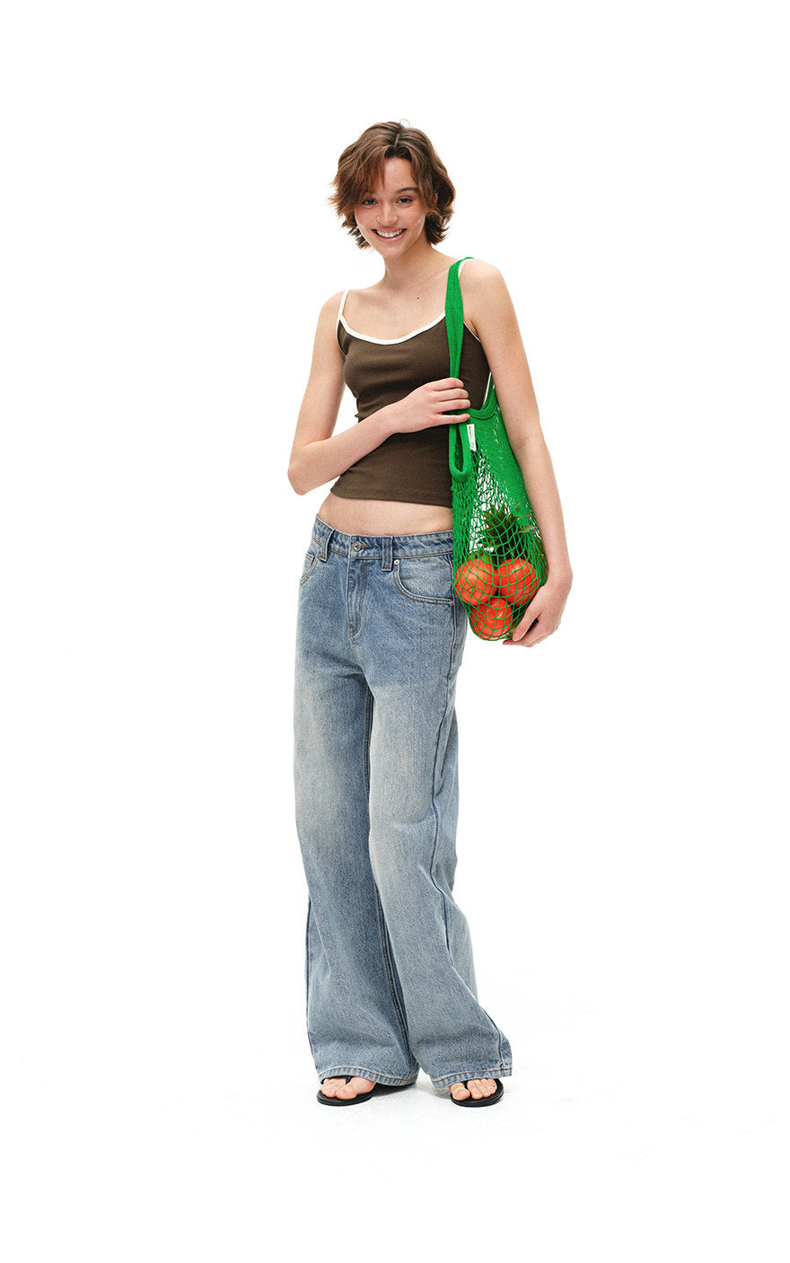 Women's TENCEL™ Cotton Contrast Trim Slim Fit Cami Tank Top