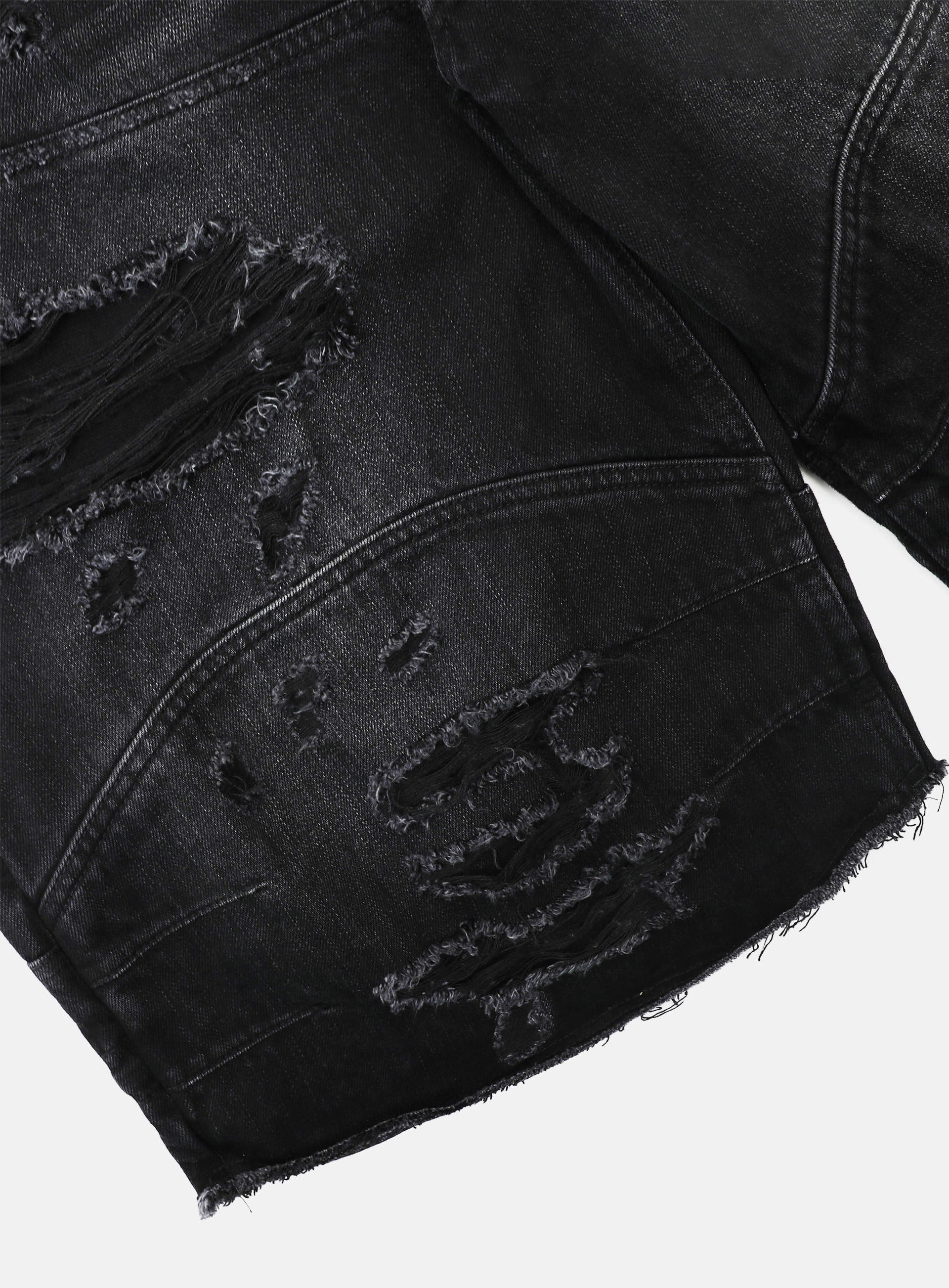 Badblood Women's Vintage Washed Distressed Cropped Straight-Leg Jeans