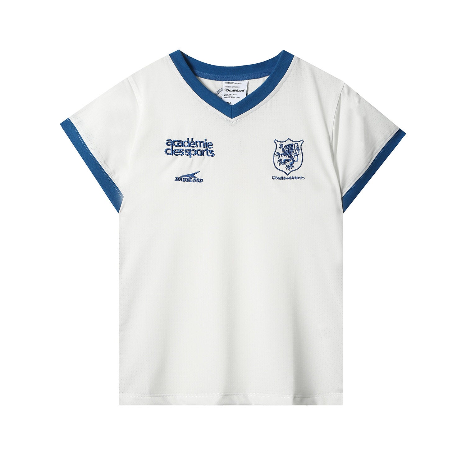 Badblood Women's Vintage V-Neck Cropped Jersey T-Shirt
