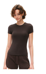 Women's Modal Slim Fit Crew Neck Short Sleeve T-Shirt