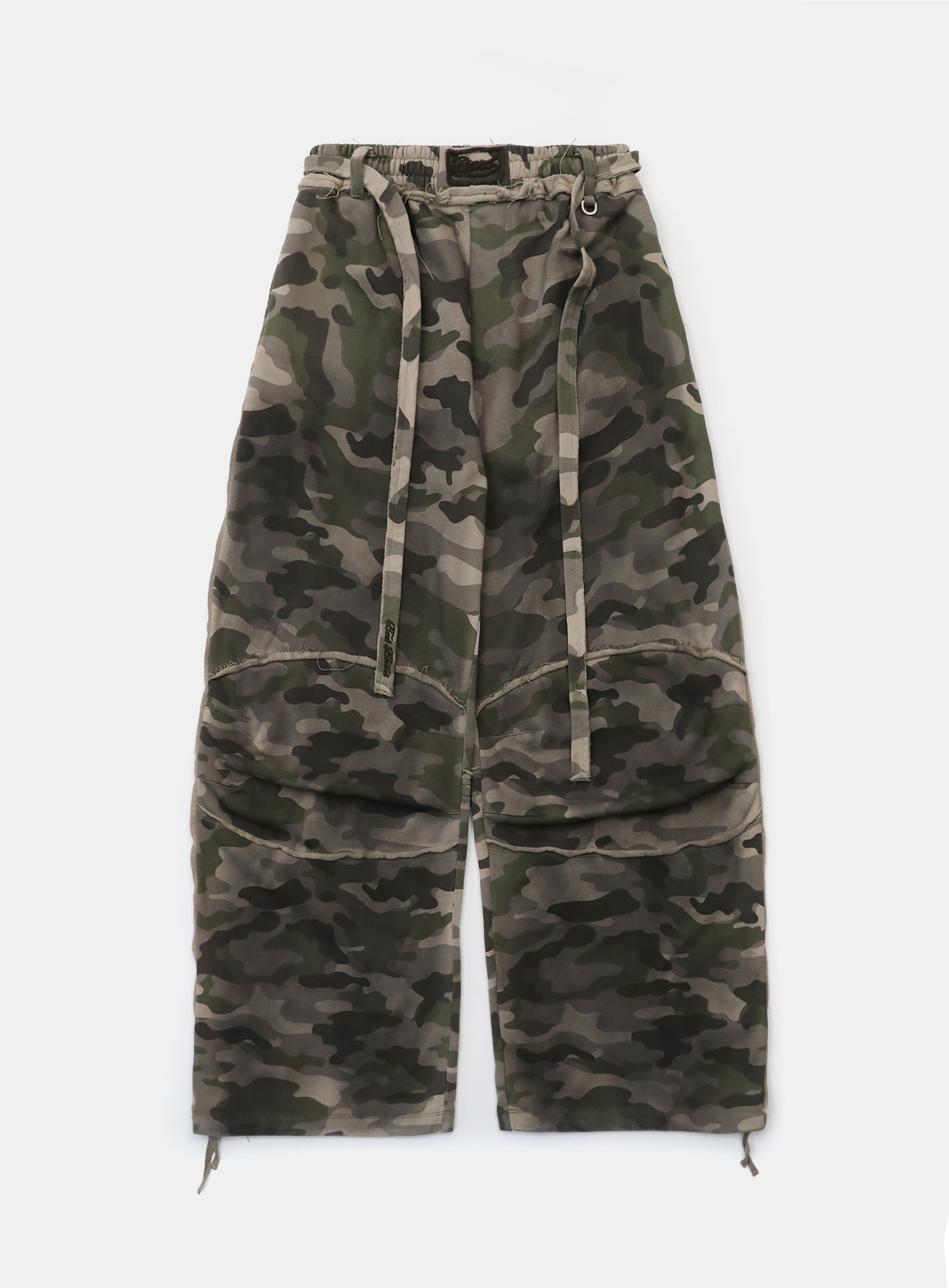 Badblood Women's Vintage Camo Leopard Wide-Leg Sweatpants