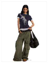 Unisex Leopard Graphic Vintage T-Shirt