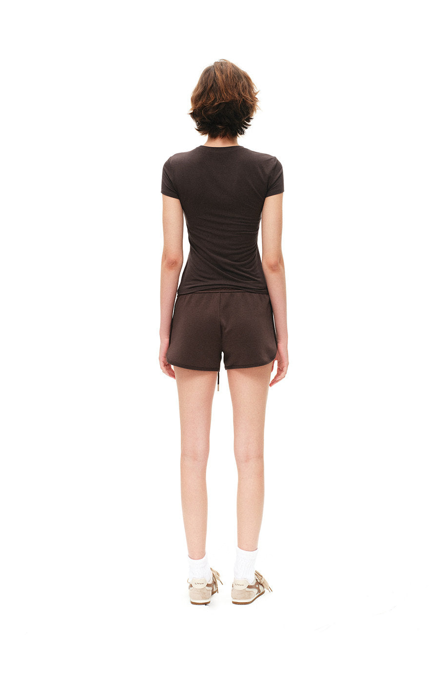 Women's Modal Slim Fit Crew Neck Short Sleeve T-Shirt