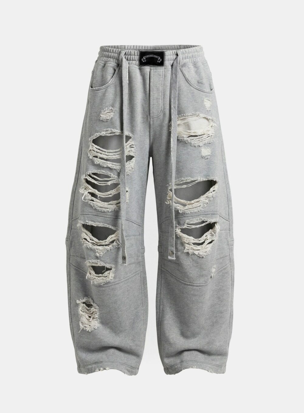 Badblood Unisex Distressed Drawstring Wide-Leg Sweatpants