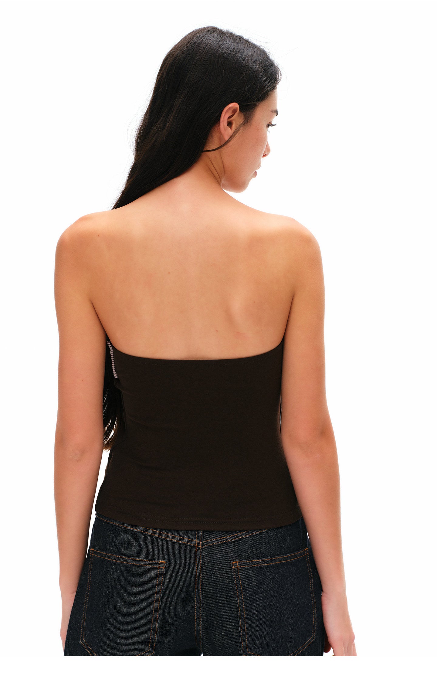 Women's TENCEL™ Lyocell Striped Strapless Tube Top