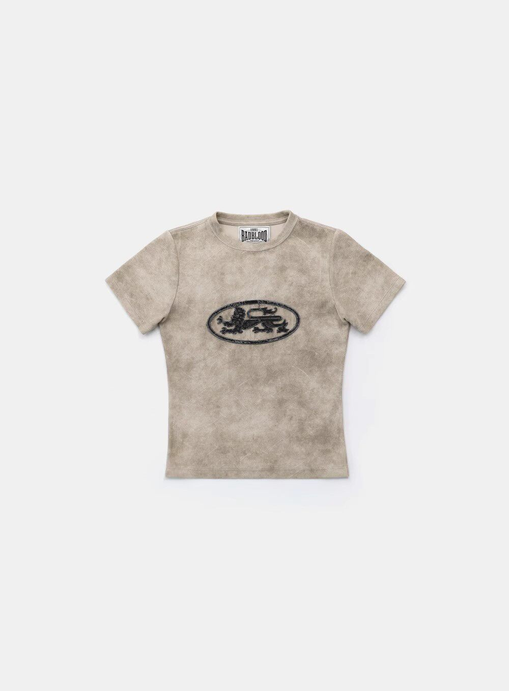 Badblood Women's Vintage Washed Embroidered Cropped T-Shirt