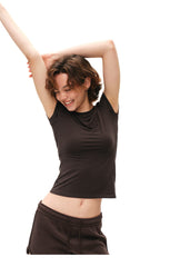 Women's Modal Slim Fit Crew Neck Short Sleeve T-Shirt