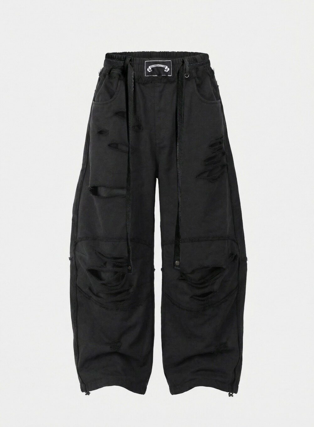 Badblood Unisex Distressed Drawstring Wide-Leg Sweatpants