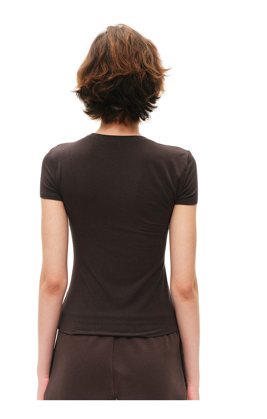 Women's Modal Slim Fit Crew Neck Short Sleeve T-Shirt