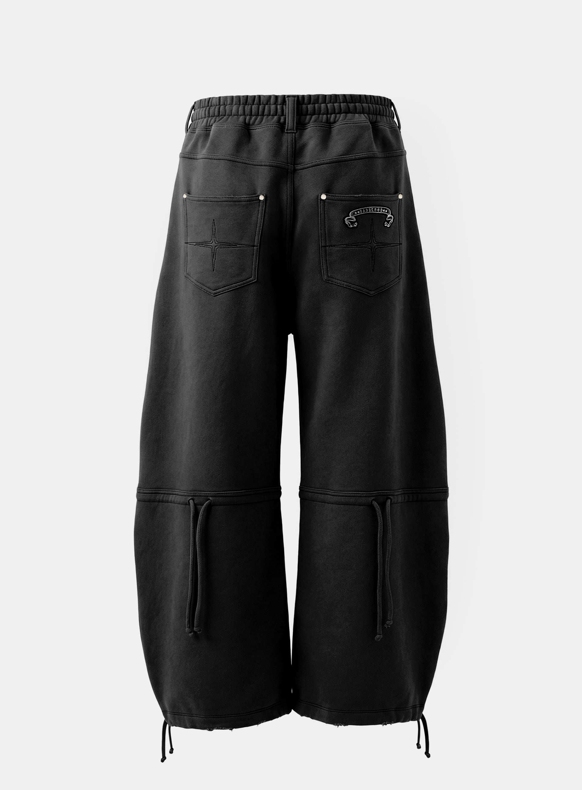 Badblood Unisex Distressed Drawstring Wide-Leg Sweatpants