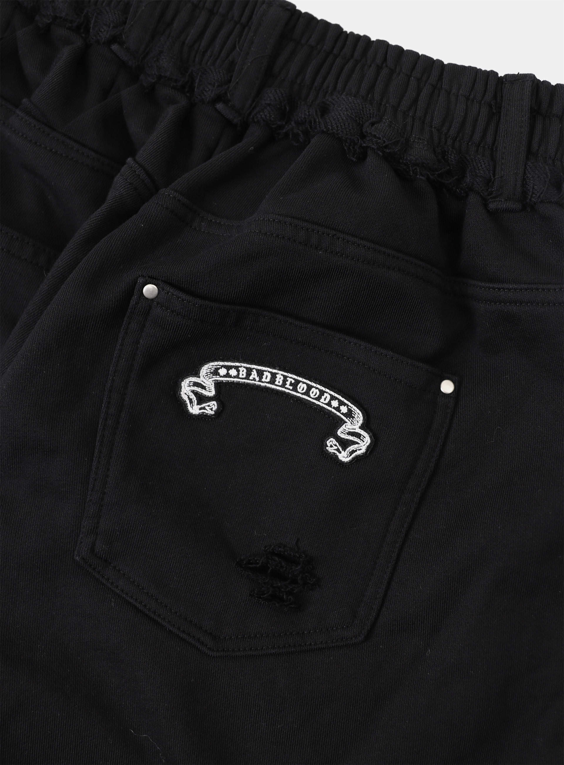 Badblood Unisex Distressed Drawstring Wide-Leg Sweatpants