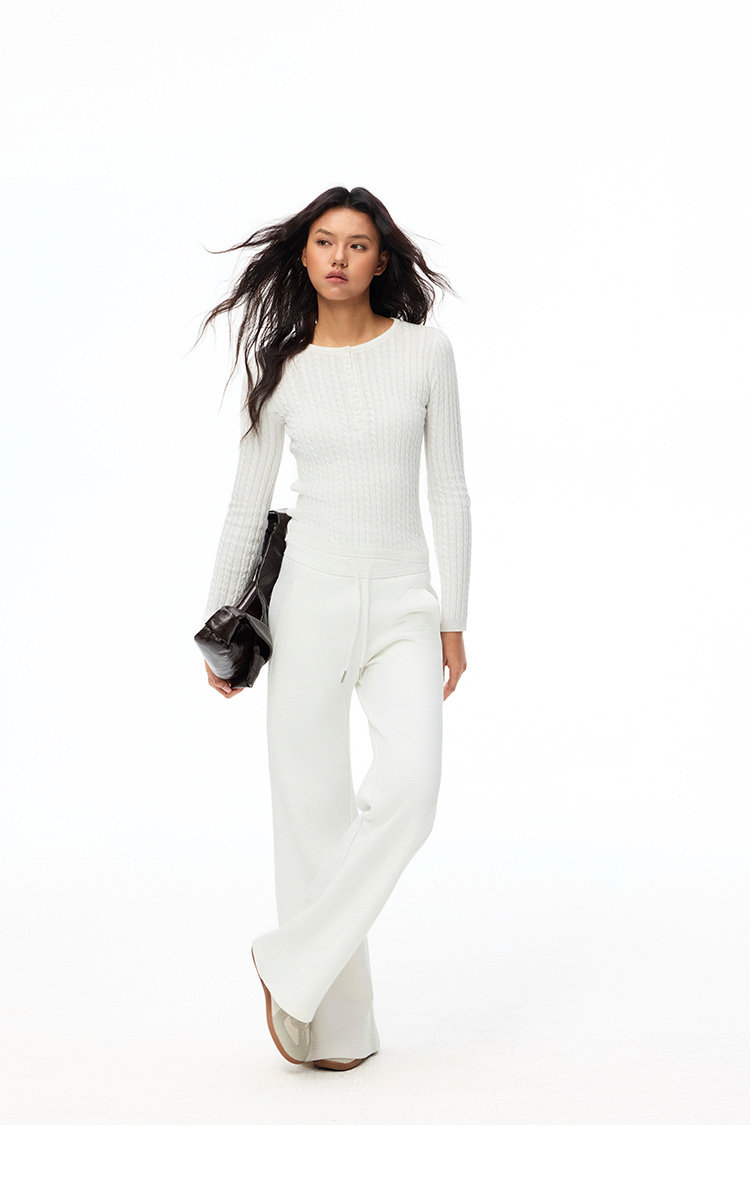 Women's 100% Cotton Wide-Leg Flared Pants
