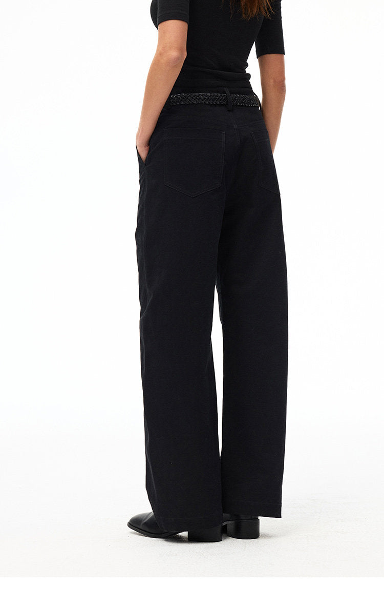 Women's Cotton Barrel Leg Straight Pants