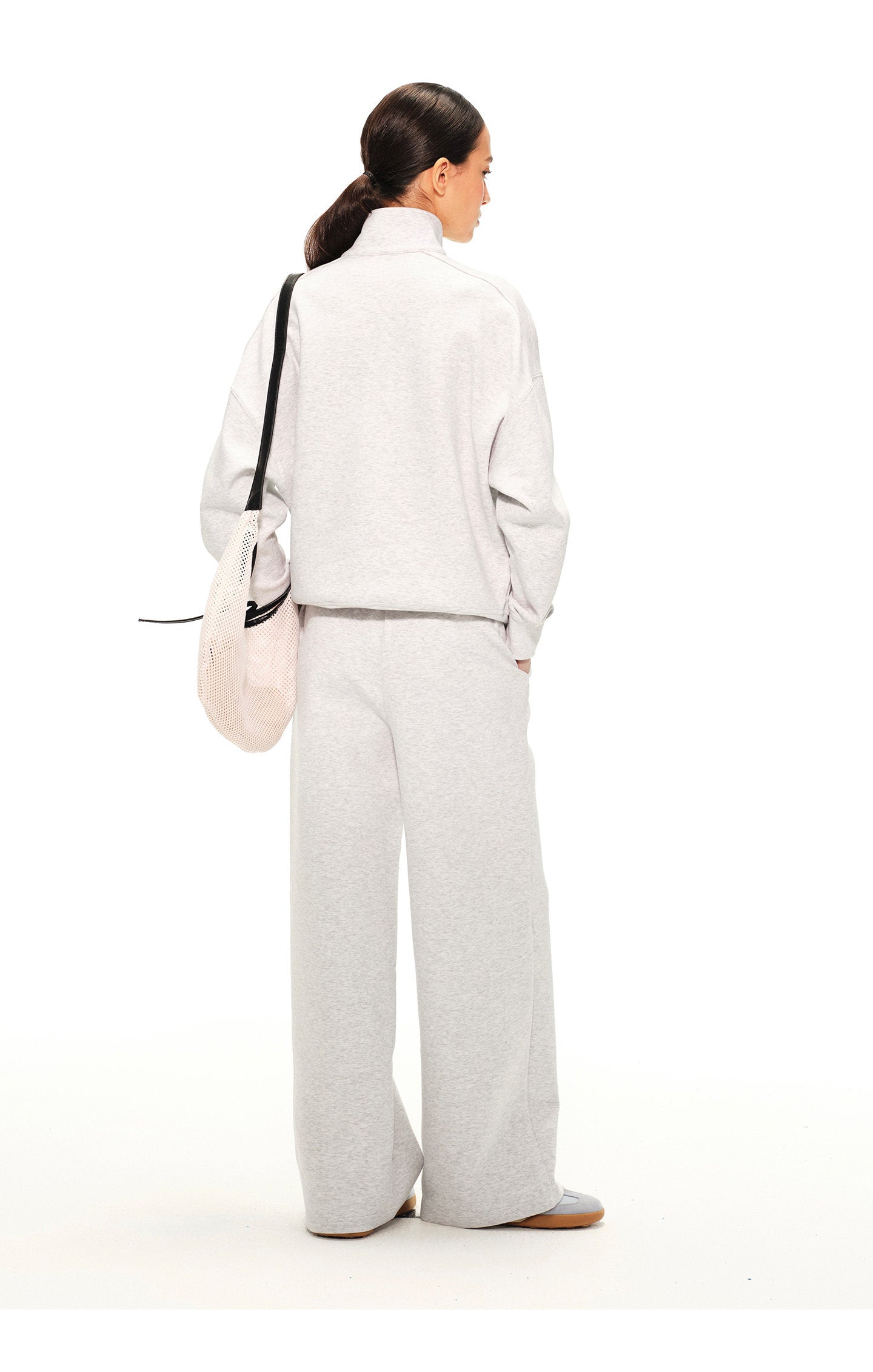 Our Stage Women's Vintage Half-Zip Mock Neck Sweatshirt