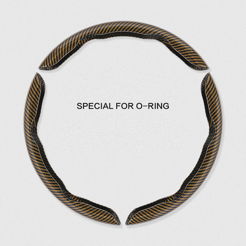 Universal Laser Carbon Fiber Pattern Steering Wheel Cover - Ultra-Thin, Non-Slip, Sweat-Resistant, Comfortable Grip