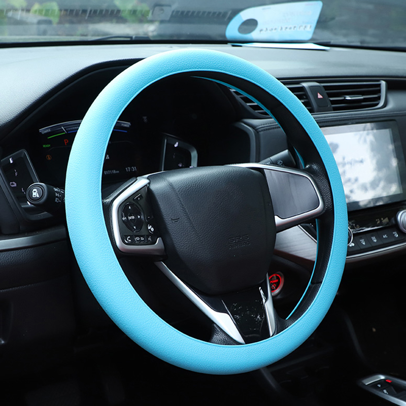 Universal Car Summer Ice-Cooling Ultra-Thin Steering Wheel Cover - Non-Slip, Sweat-Proof, Breathable, Wear-Resistant