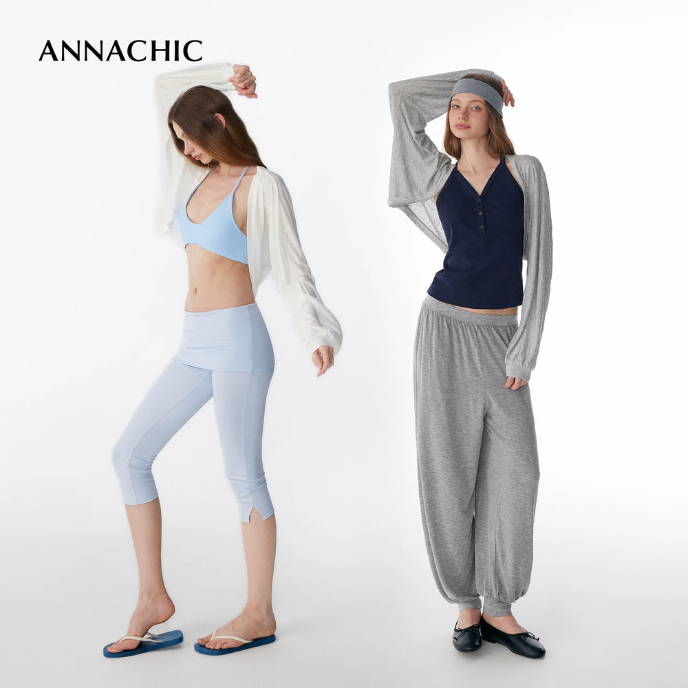 ANNASHIC Lightweight If Nothing Else _ Women's/Lightweight Sunscreen Shawl Air Conditioning Hoodie Top with Shoulder and Long Sleeve Cardigan