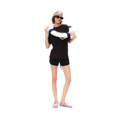 Our Stage: Lyocell Wool Skin friendly, Breathable, Off Shoulder Classic, Versatile, Loose, Slimming Summer Short Sleeve T